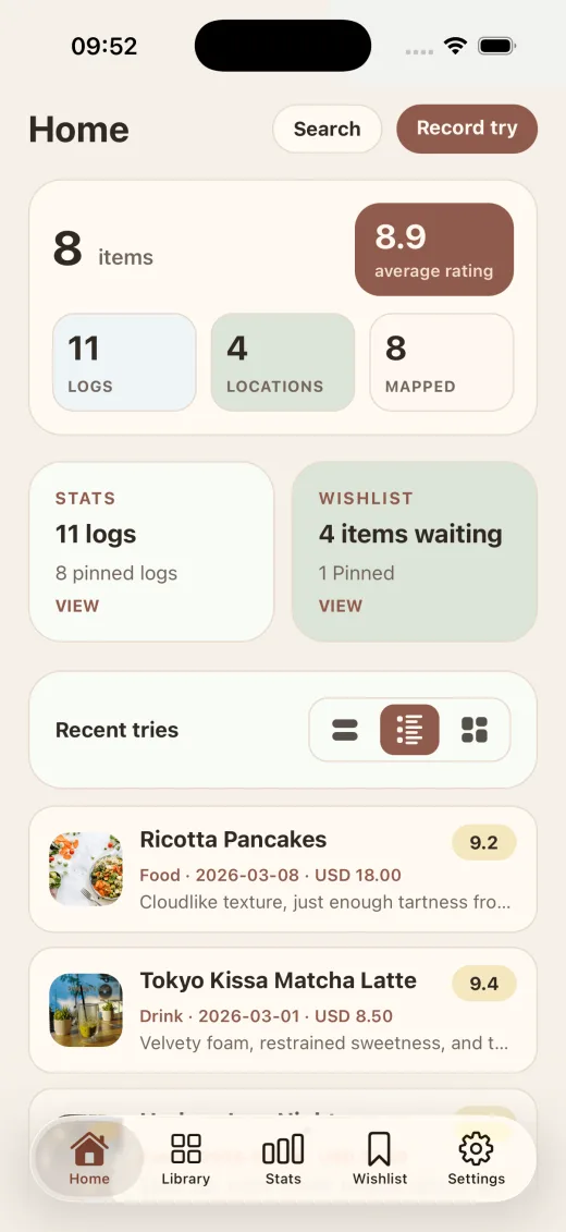 Provato home dashboard screenshot